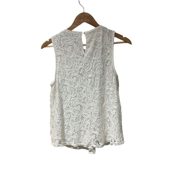 Adrianna Papell sleeveless lace top Size L - Picture 2 of 9